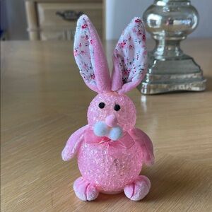 Pink Bunny light up figurine